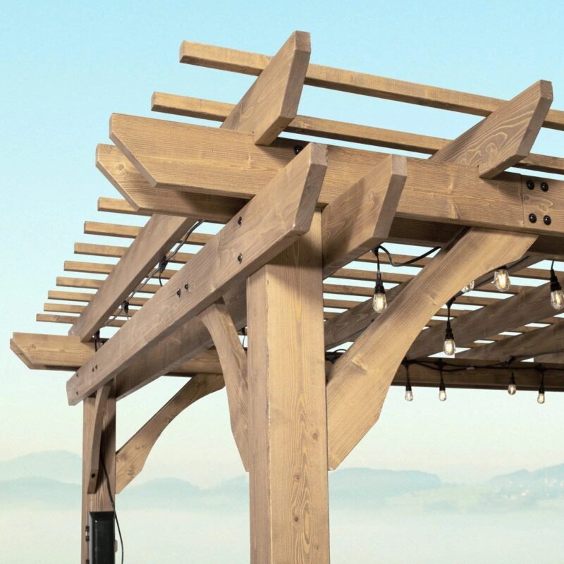 12×10 Fairhaven Pergola, Rustic Finish - Image 4