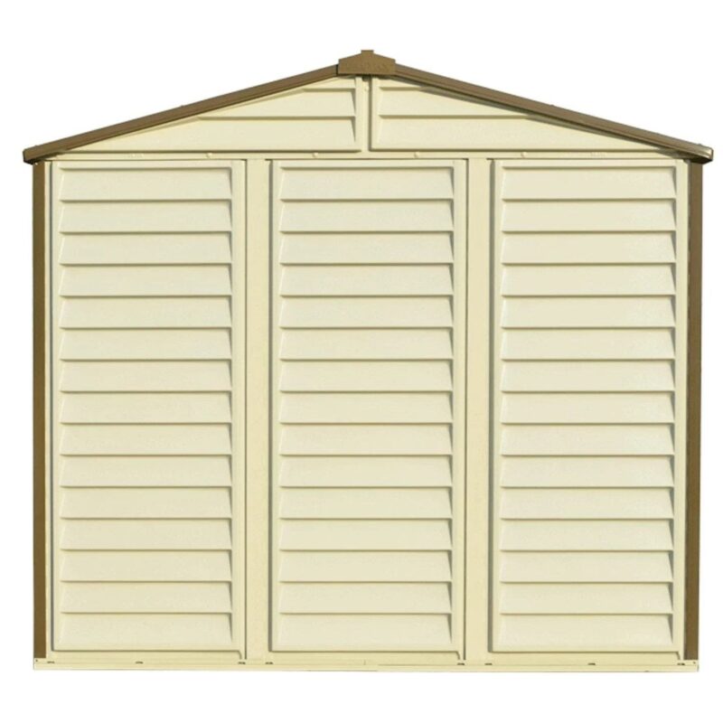 DuraMax 8ft x 6ft Storeall Vinyl Shed with Foundation Kit and window - Image 6