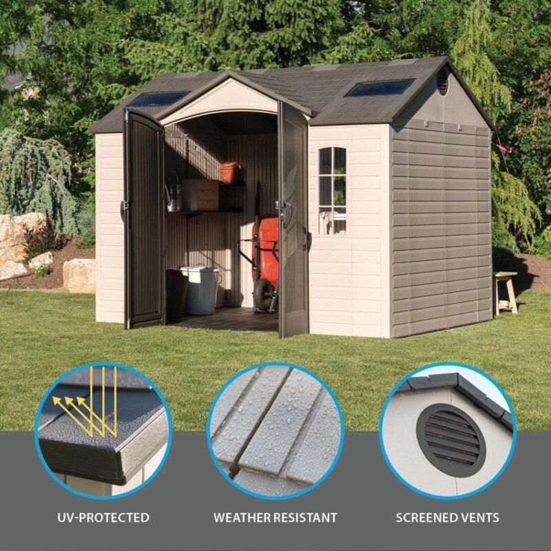 LIFETIME 10 FT. X 8 FT. OUTDOOR STORAGE SHED INSTALLATION INCLUDED - Image 9