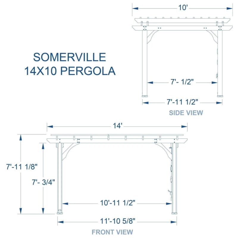 14×10 Somerville Pergola - Image 4